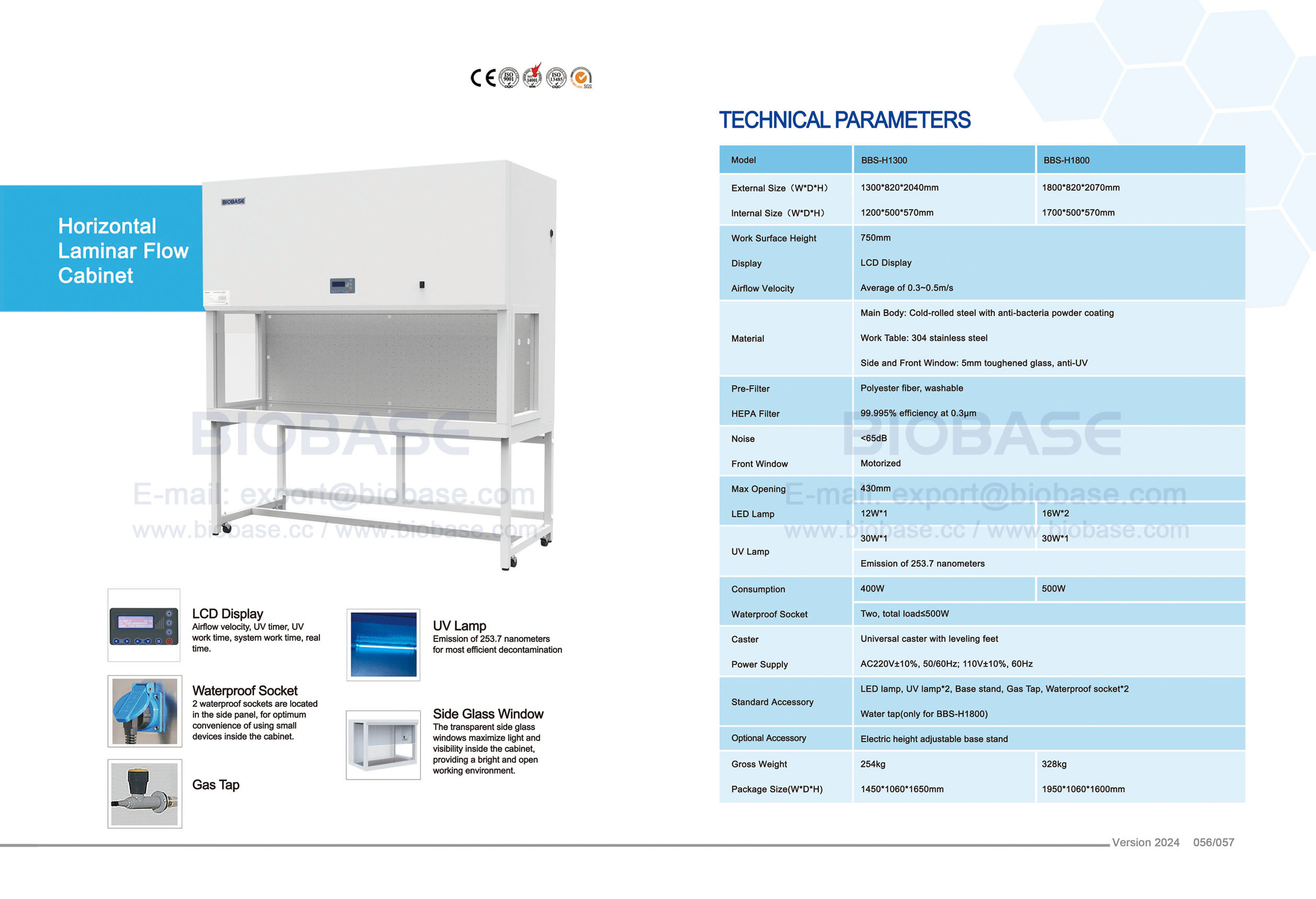 Horizontal Laminar Flow Cabinet BBS-H1300 BBS-H1800 - Buy BIOBASE