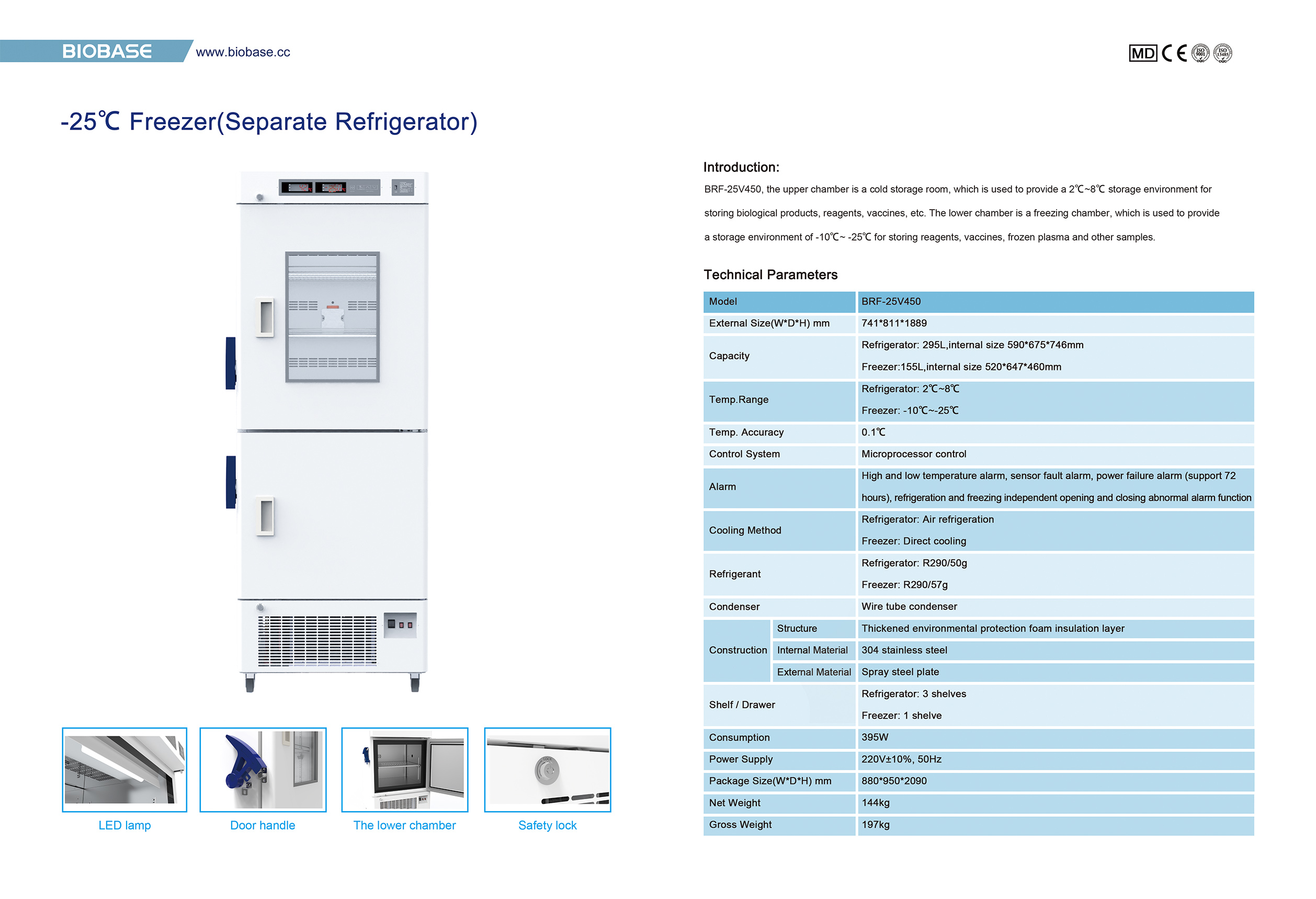 25℃ Freezer(Separate Refrigerator) Buy BIOBASE