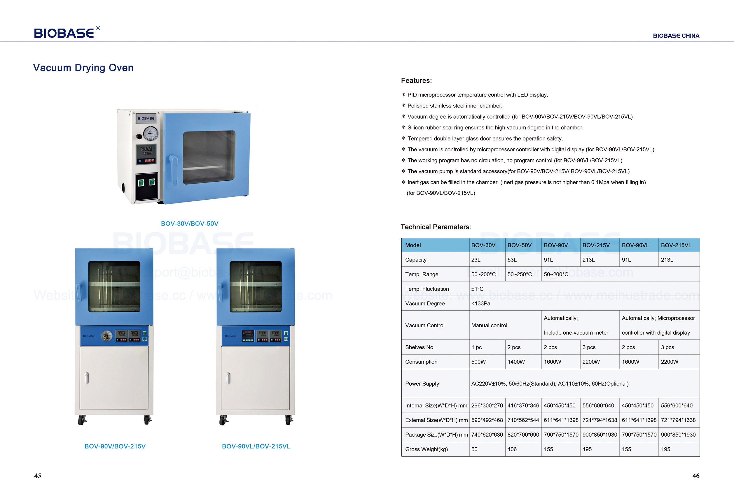 Vacuum Drying Oven(BOV-V) - Buy BIOBASE